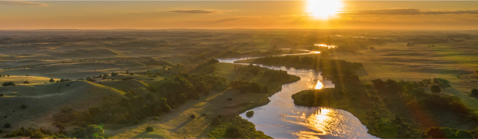 Sunset over scenic view